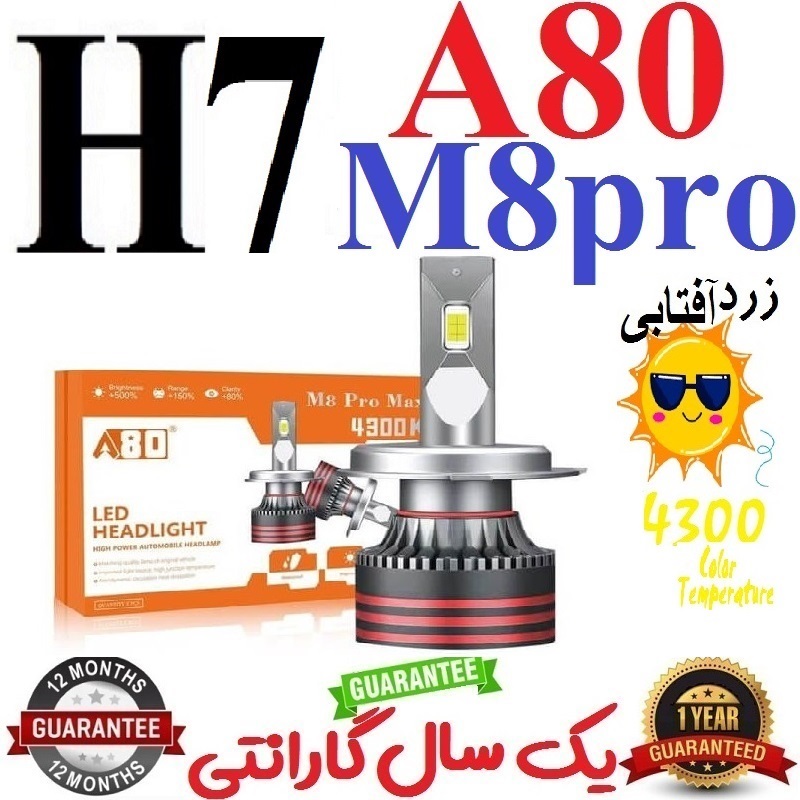 alt=هدلایت A80 مدل M8pro نور فابریک