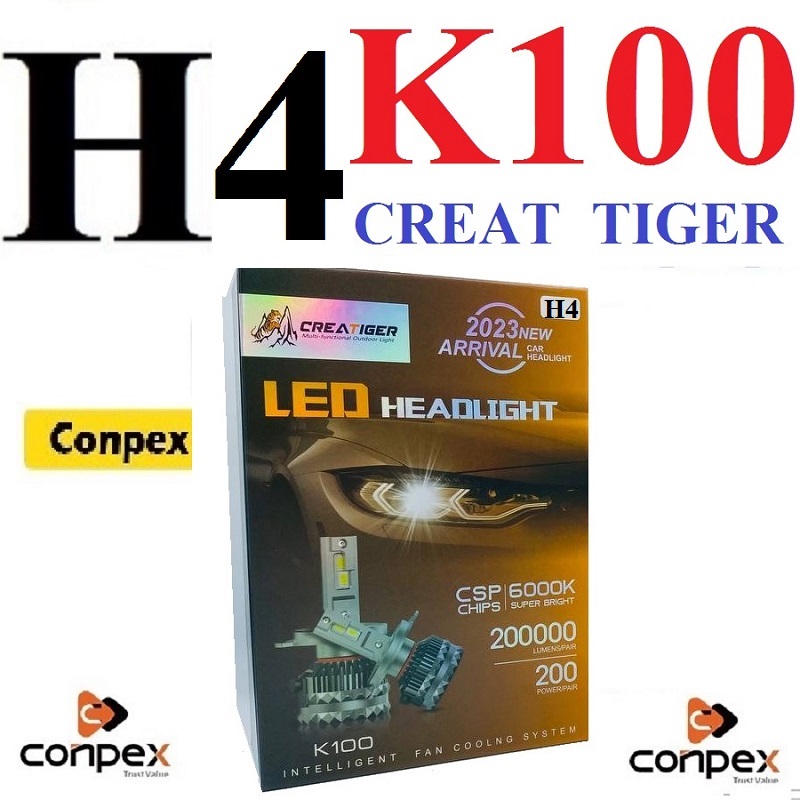 alt=هدلایت کانپکس CreatTiger مدل K100 پایه H4