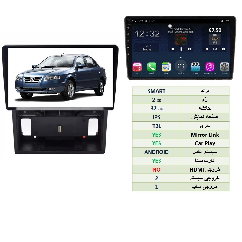 alt=مانیتور اندروید سورن و سورن پلاس مدل SMART رم 2GB حافظه 32GB