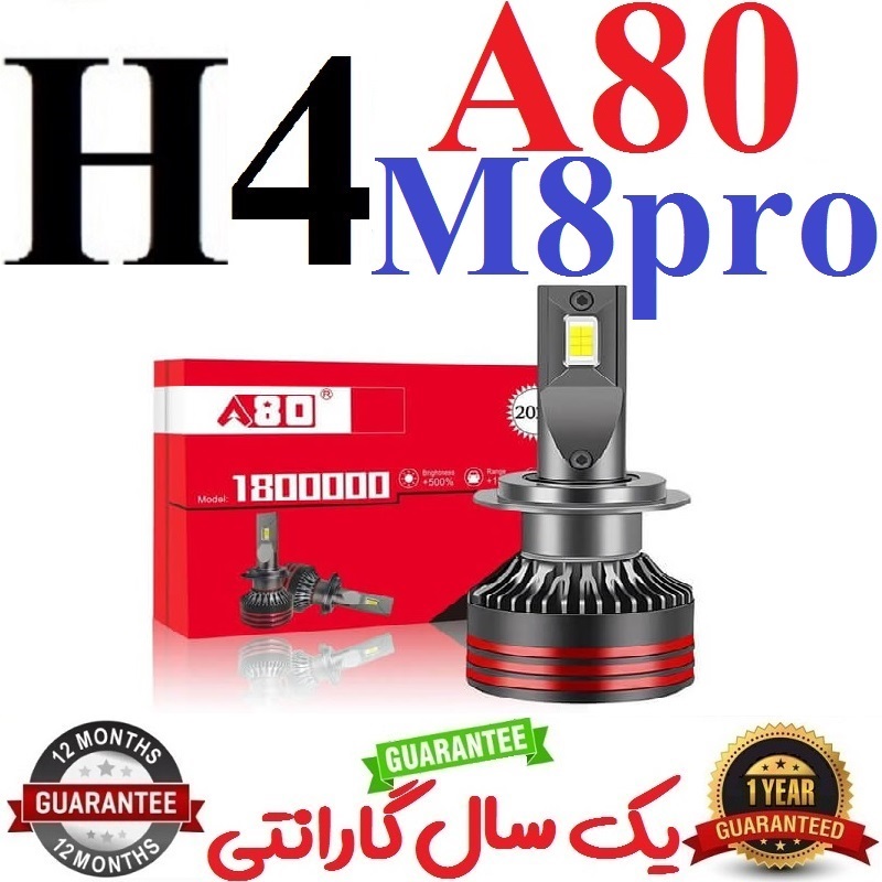 alt=هدلایت A80 مدل M8pro رنگ سفید