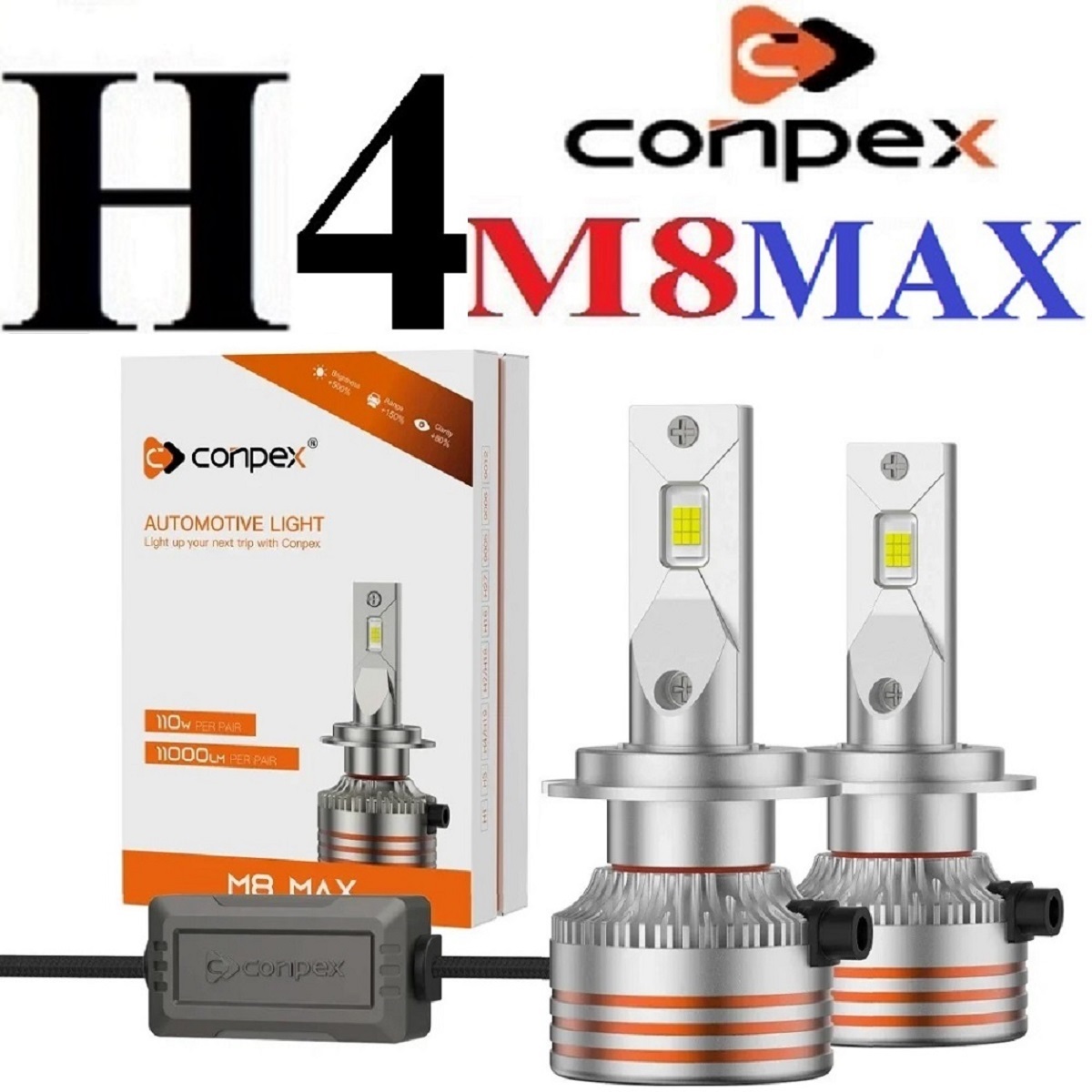 alt=هدلایت کانپکس M8Max پایه H4